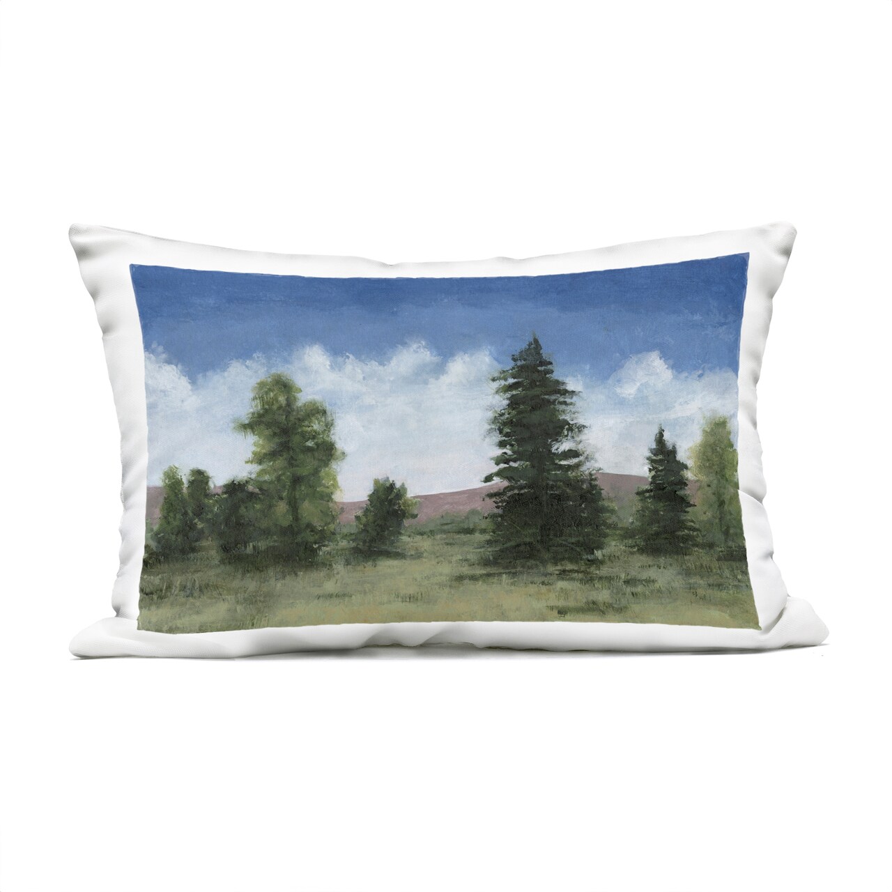 Stupell Industries Looming Trees Rural Landscape Outdoor Printed Pillow, design by Michael Willett, 14 x 7 x 20